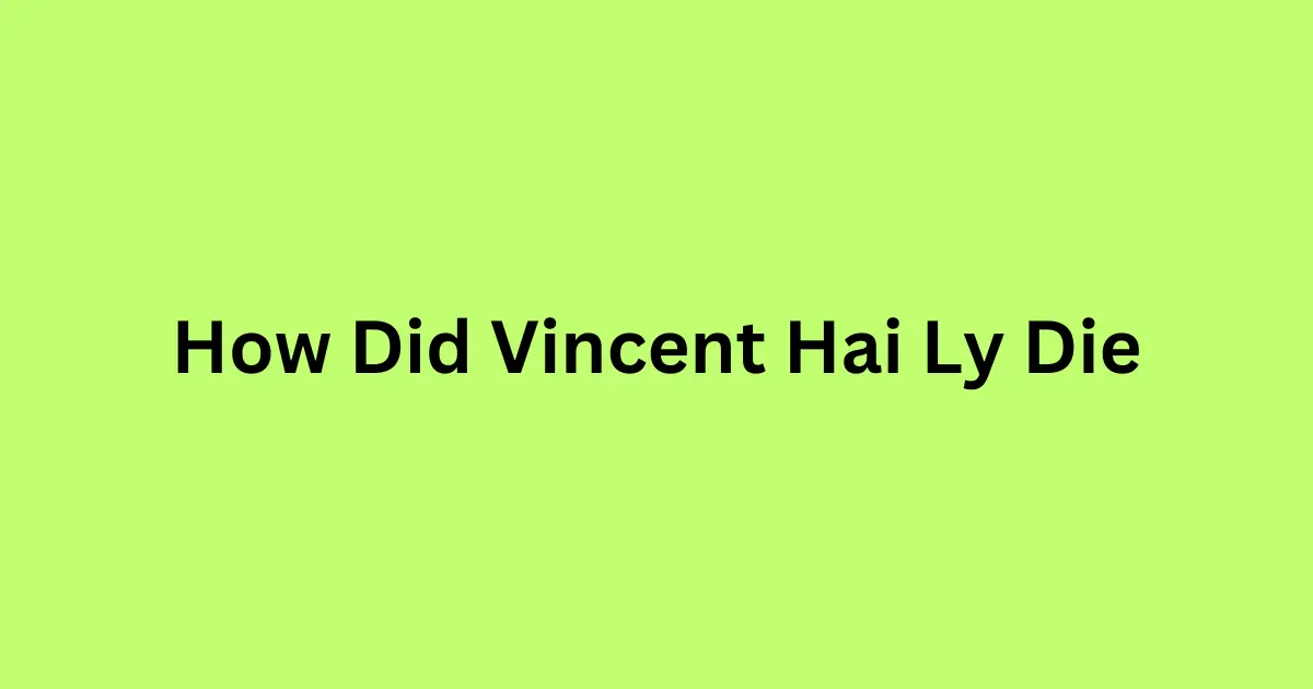 how did vincent hai ly die